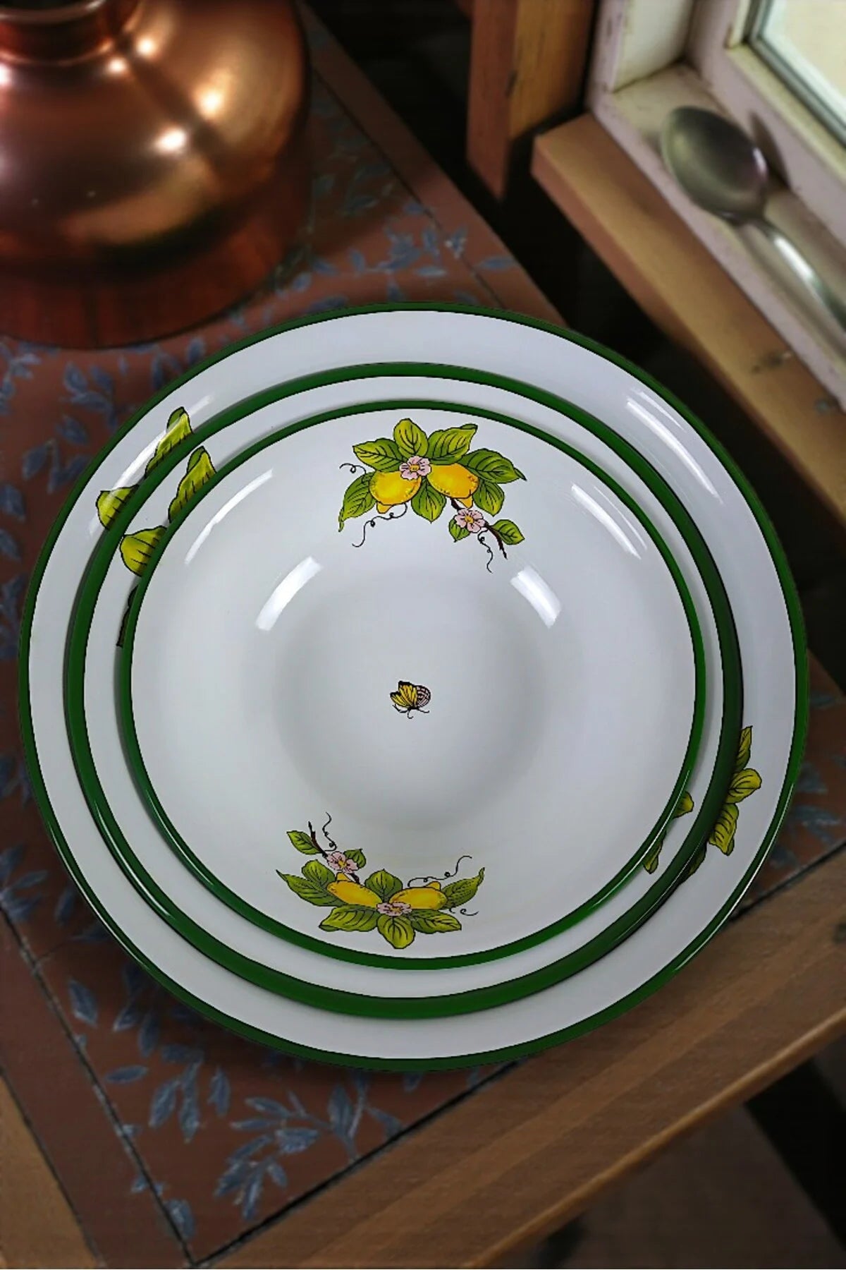 32 Cm-36 Cm-40 Cm 3 Lü Emaye Leğen Çırpma Ve Karıştırma Kabı, Hamur Leğeni