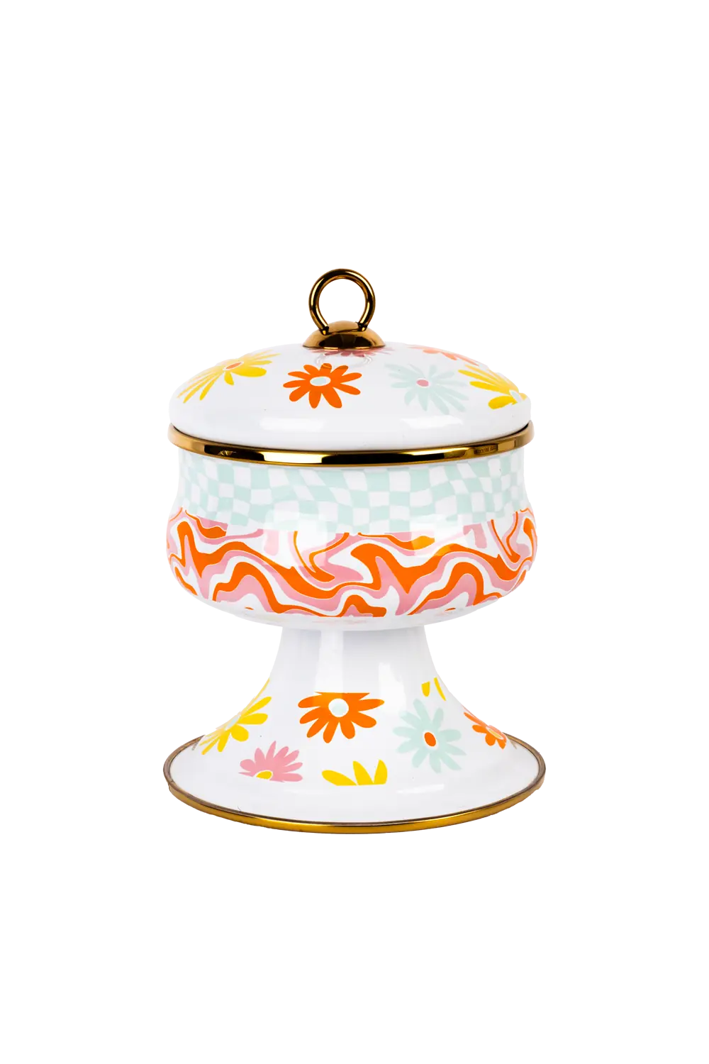 Retro Hippie Emaye Şekerlik