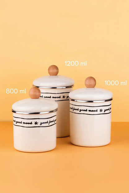 Mood Emaye Kavanoz/Baharatlık Seti