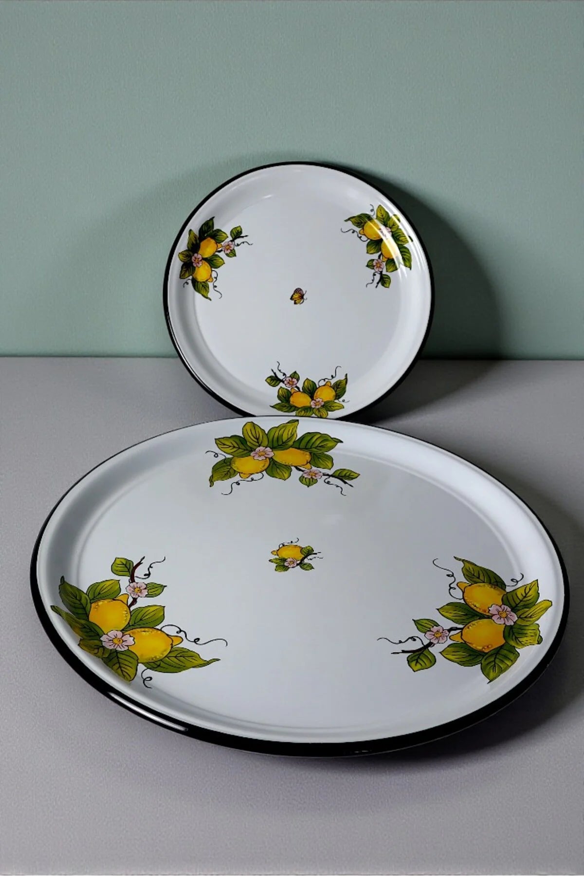 60-40 No Emaye Sini Sofra, Yemek Sunum Tepsi, Yer Sofrası Çinko