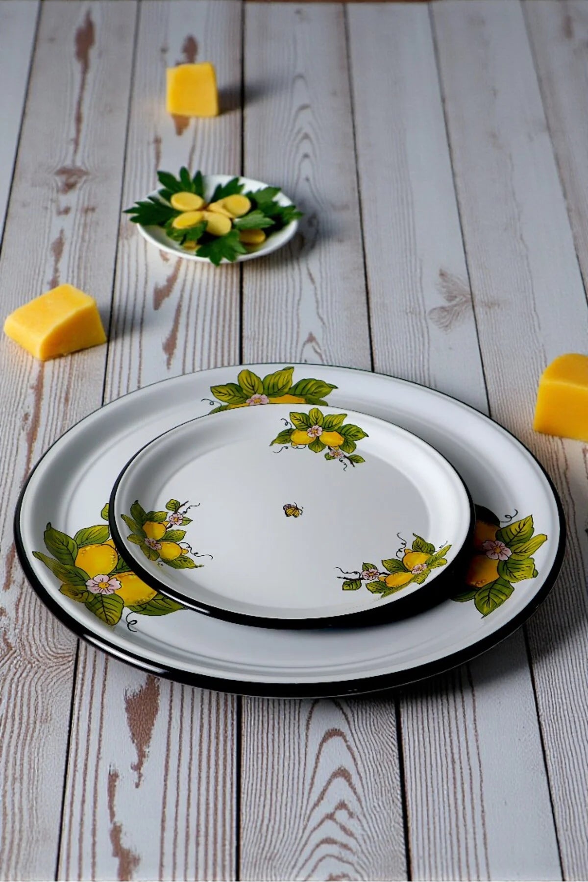 60-40 No Emaye Sini Sofra, Yemek Sunum Tepsi, Yer Sofrası Çinko