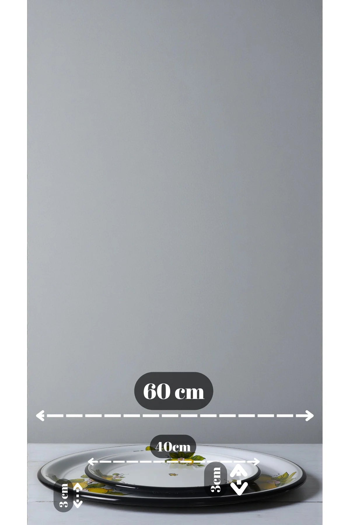 60-40 No Emaye Sini Sofra, Yemek Sunum Tepsi, Yer Sofrası Çinko