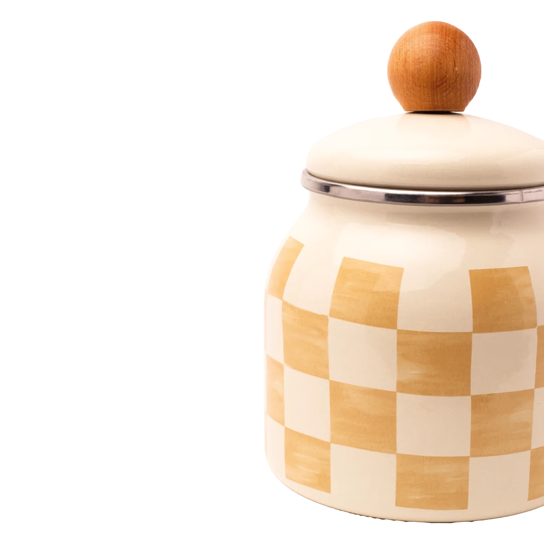 Beige Emaye Baharatlık/Kavanoz