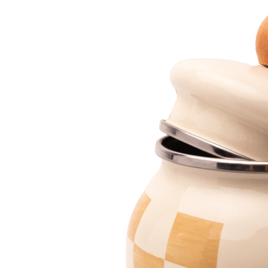 Beige Emaye Baharatlık/Kavanoz