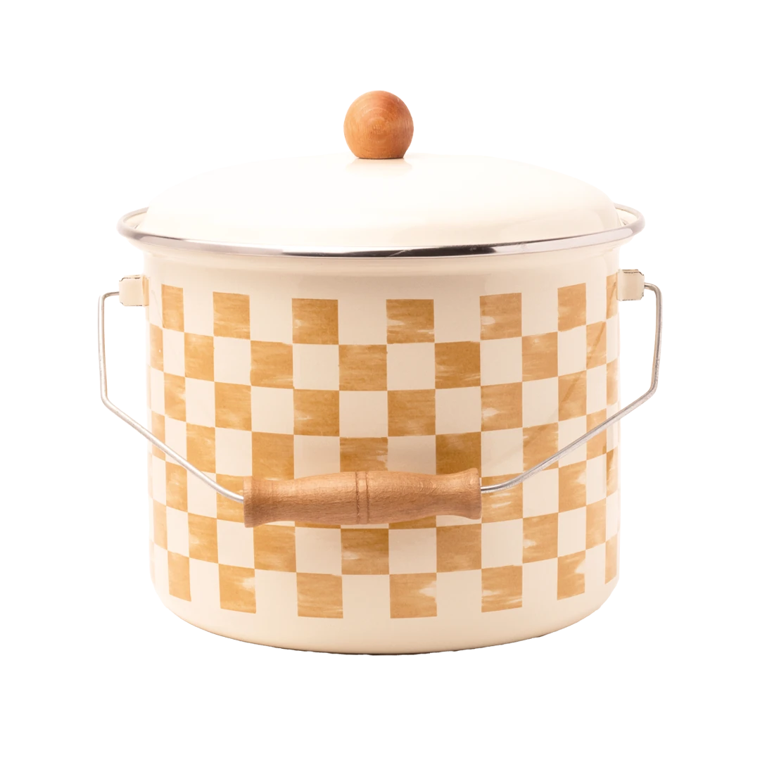 Beige Emaye Bakraç 22cm (5 Litre)