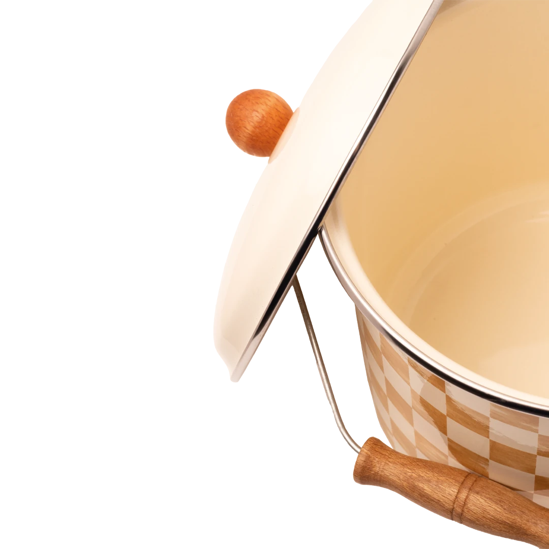 Beige Emaye Bakraç 22cm (5 Litre)