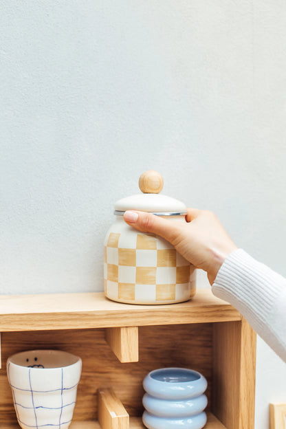 Beige Emaye Baharatlık/Kavanoz