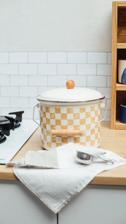 Beige Emaye Bakraç 22cm (5 Litre)