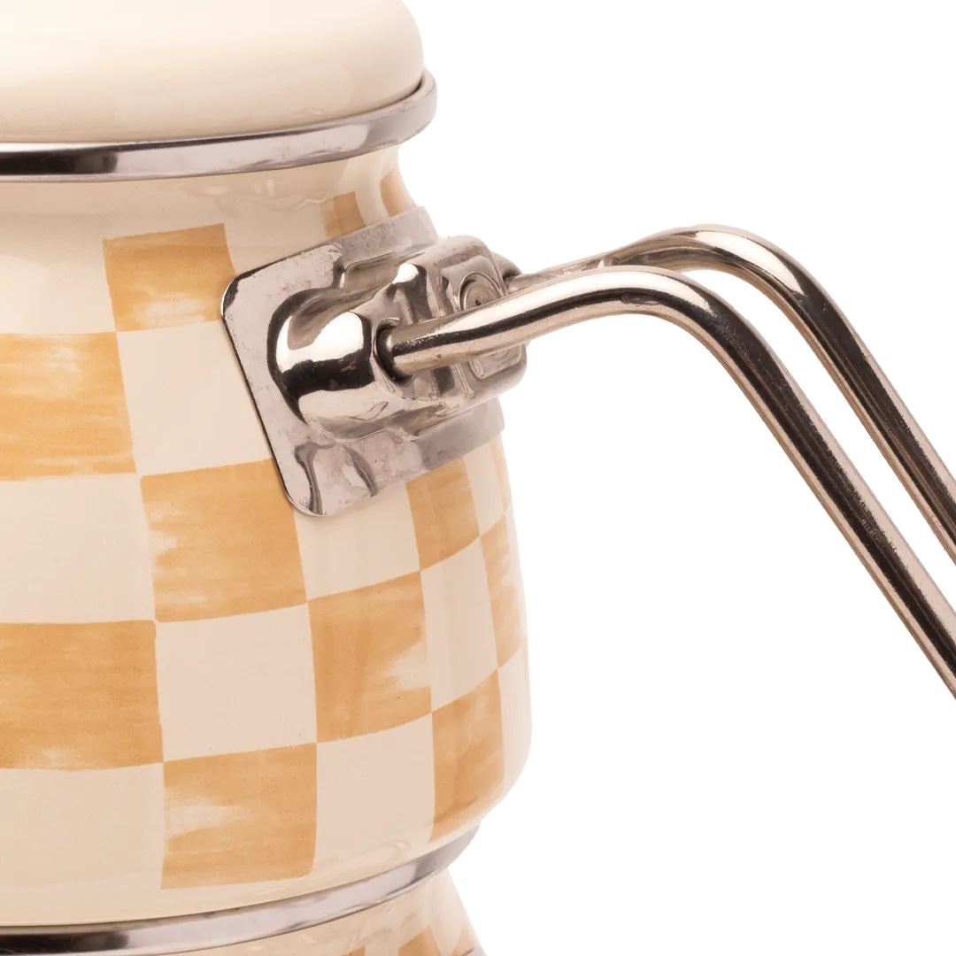 Beige Emaye Çaydanlık