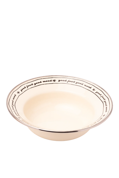 Mood Emaye Çukur Makarna ve Salata Tabağı