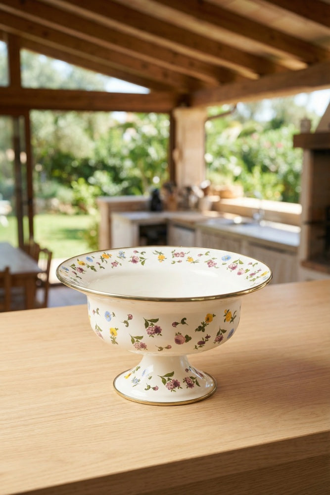 Petit Fleur Emaye Ayaklı Meyvelik - 28 cm